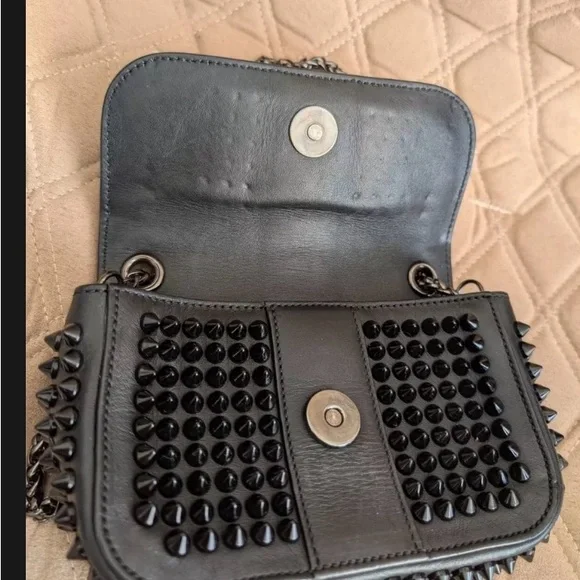 Christian Louboutin Sweet Charity Black Studded Crossbody Bag - Picture 12 of 16